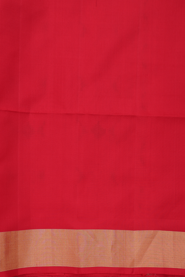 Soft Silk Saree In Orange With Printed Design