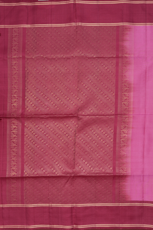 Soft Silk Saree In Orchid Pink With Zari Motifs