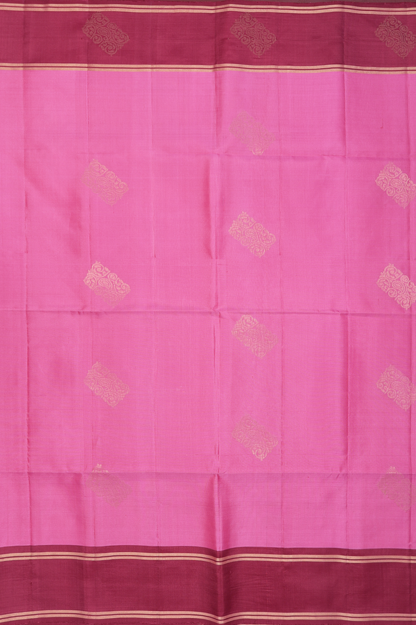 Soft Silk Saree In Orchid Pink With Zari Motifs
