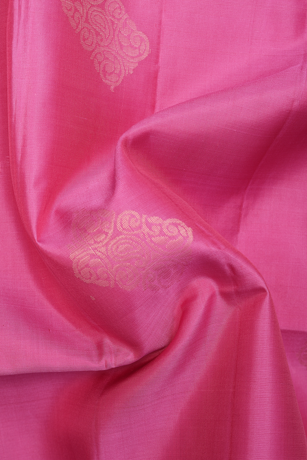 Soft Silk Saree In Orchid Pink With Zari Motifs
