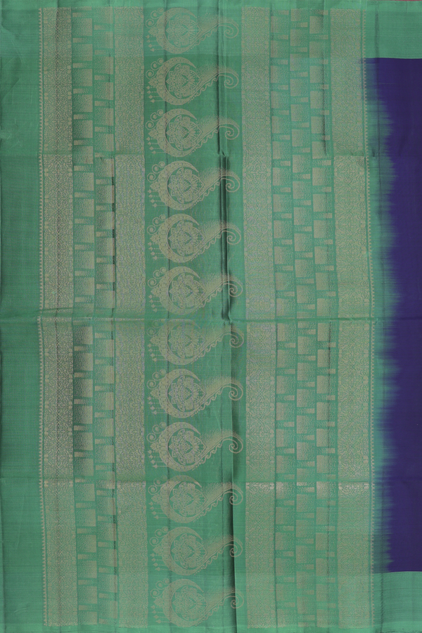 Soft Silk Saree In Oxford Blue With Zari Motifs