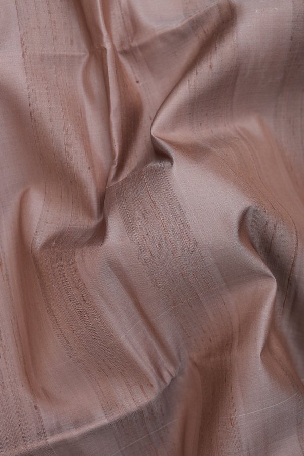 Soft Silk Saree In Cocoa Brown With Contrast Pallu
