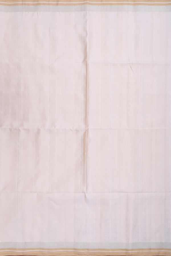 Soft Silk Saree In Pale Brown With Stripes Design