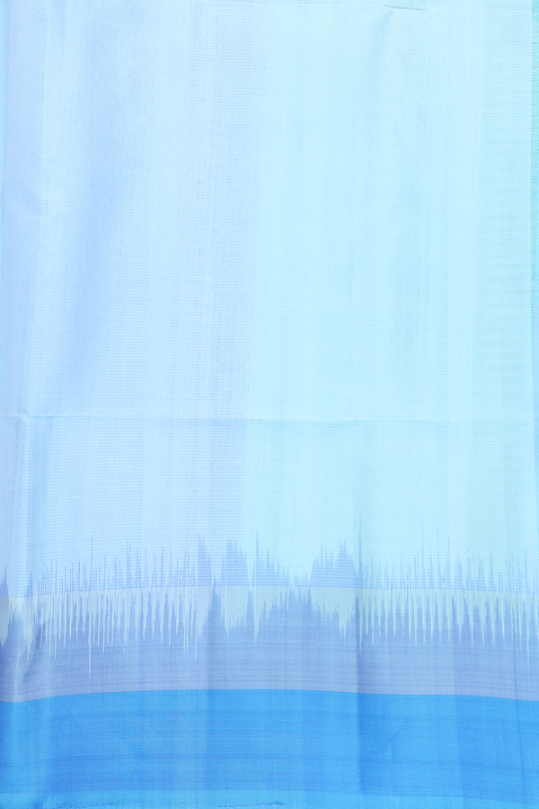 Soft Silk Saree In Pastel Blue With Threadwork Buttas