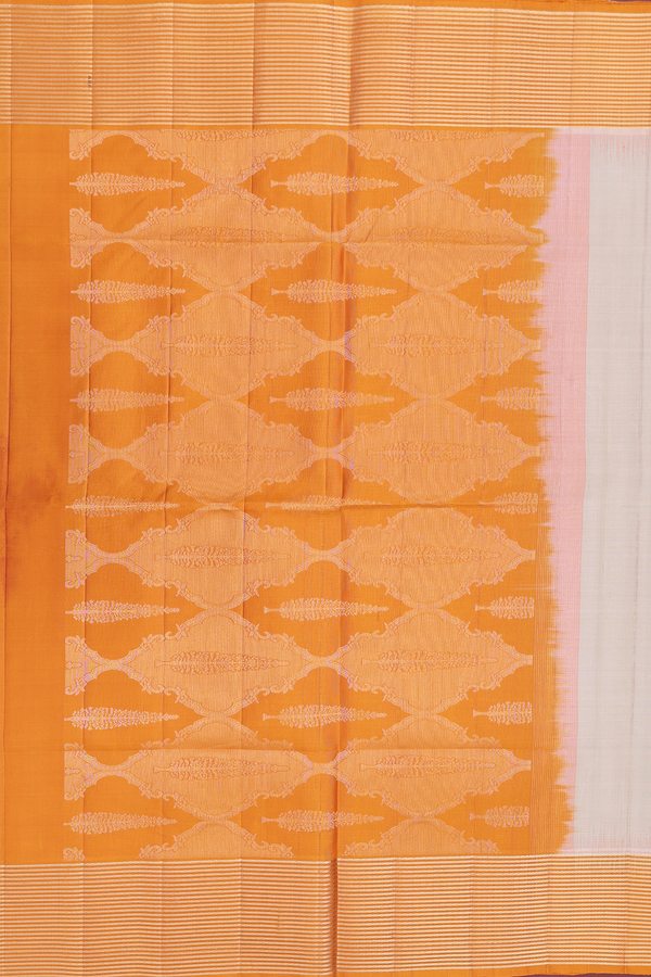 Soft Silk Saree In Pastel Brown With Zari Buttas