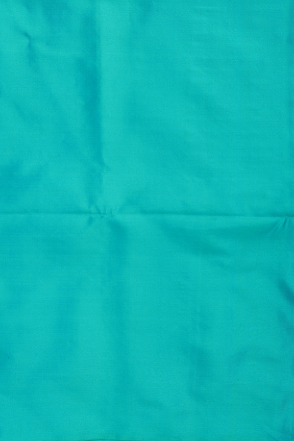 Soft Silk Saree In Peacock Blue With Zari Design
