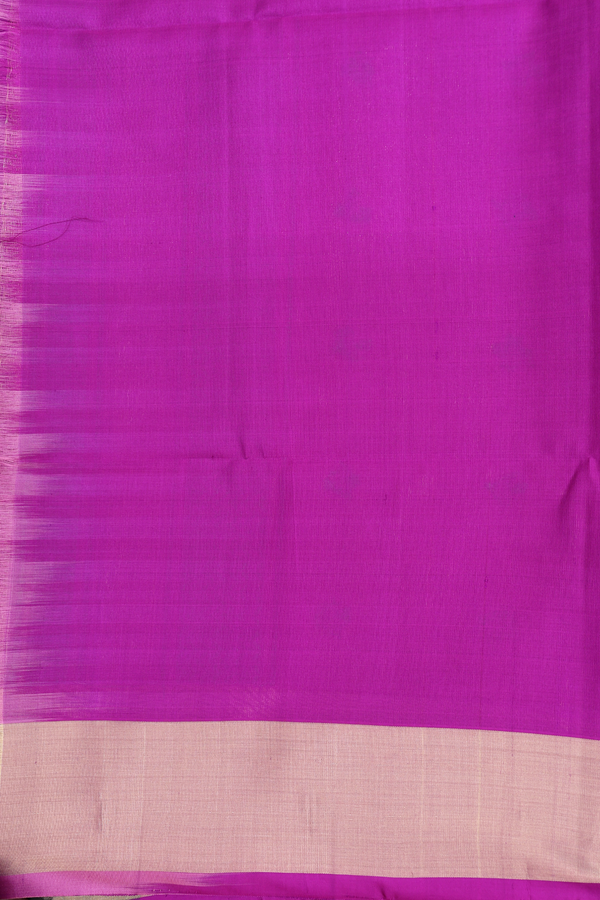 Soft Silk Saree In Pine Green With Zari Motifs