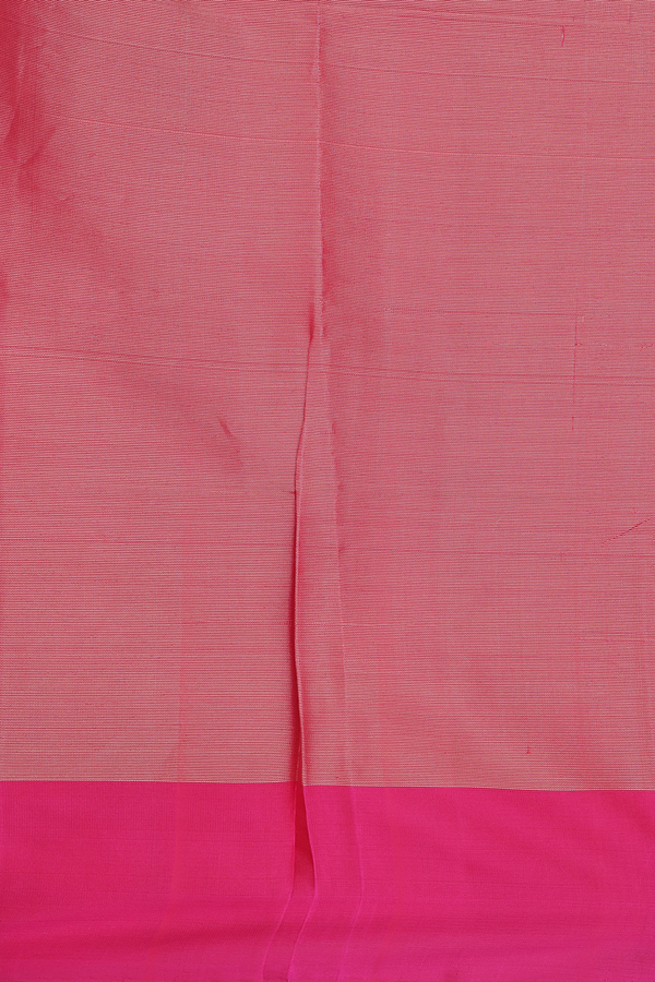 Soft Silk Saree In Pink Tissue With Stripes Design