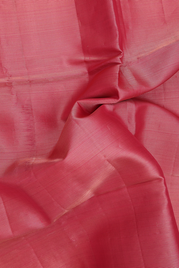 Soft Silk Saree In Pink Tissue With Stripes Design