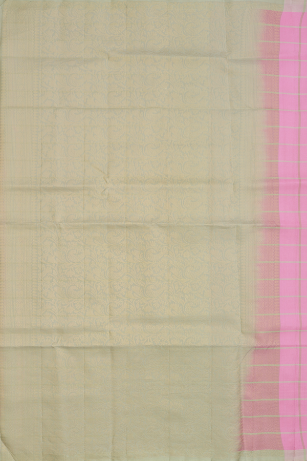 Soft Silk Saree In Pink With Checks Design