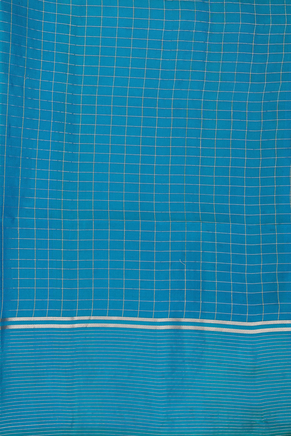 Soft Silk Saree In Pink With Checks Design