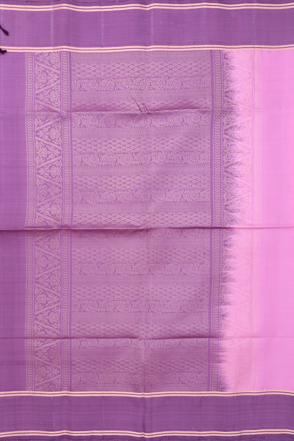 Soft Silk Saree In Pink With Floral Motifs