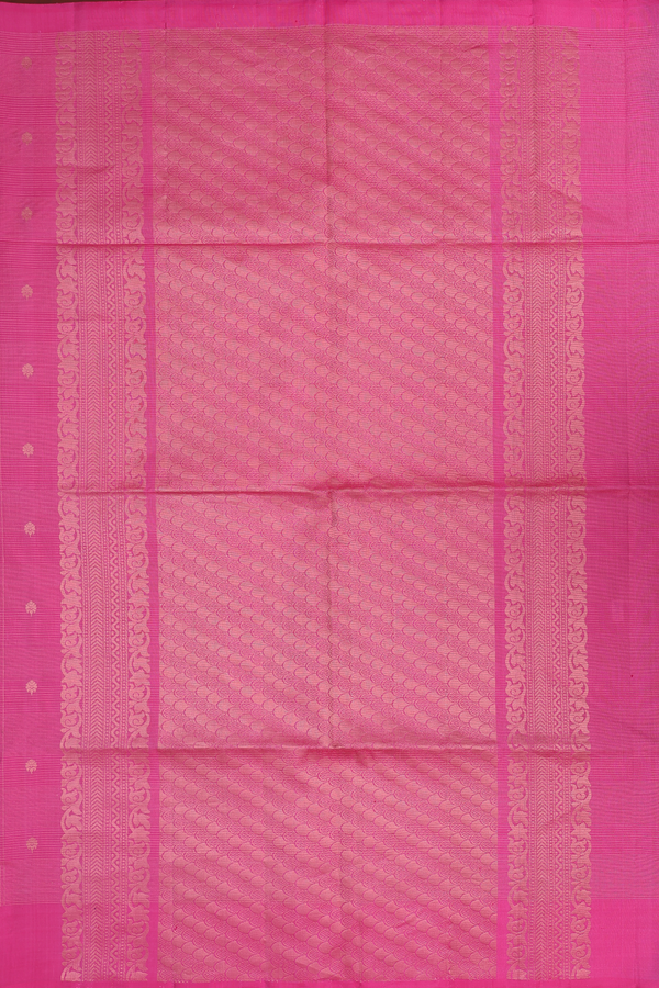 Soft Silk Saree In Pink With Stripes Design