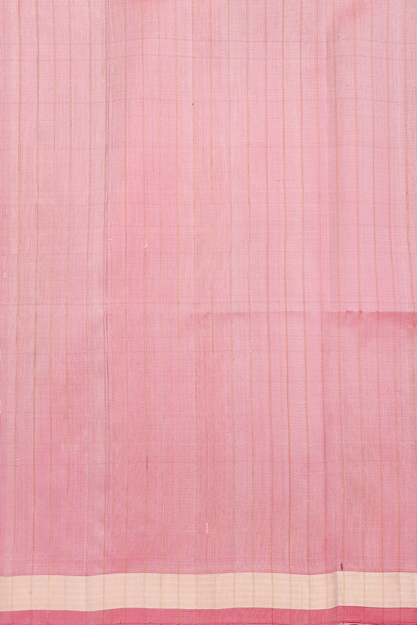 Soft Silk Saree In Pink With Stripes Design