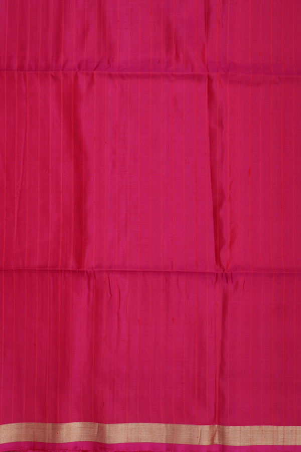 Soft Silk Saree In Pink With Stripes Design