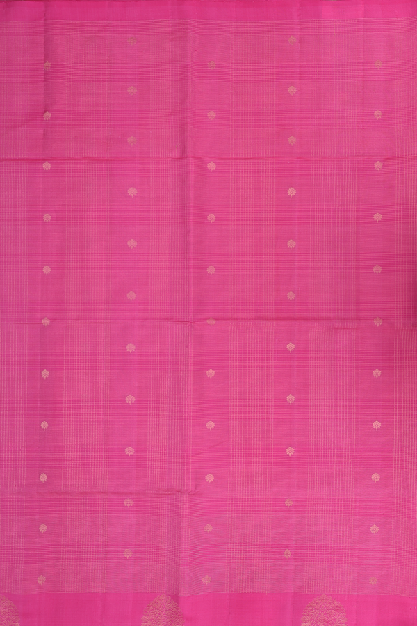 Soft Silk Saree In Pink With Stripes Design