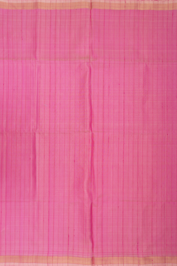 Soft Silk Saree In Pink With Stripes Design