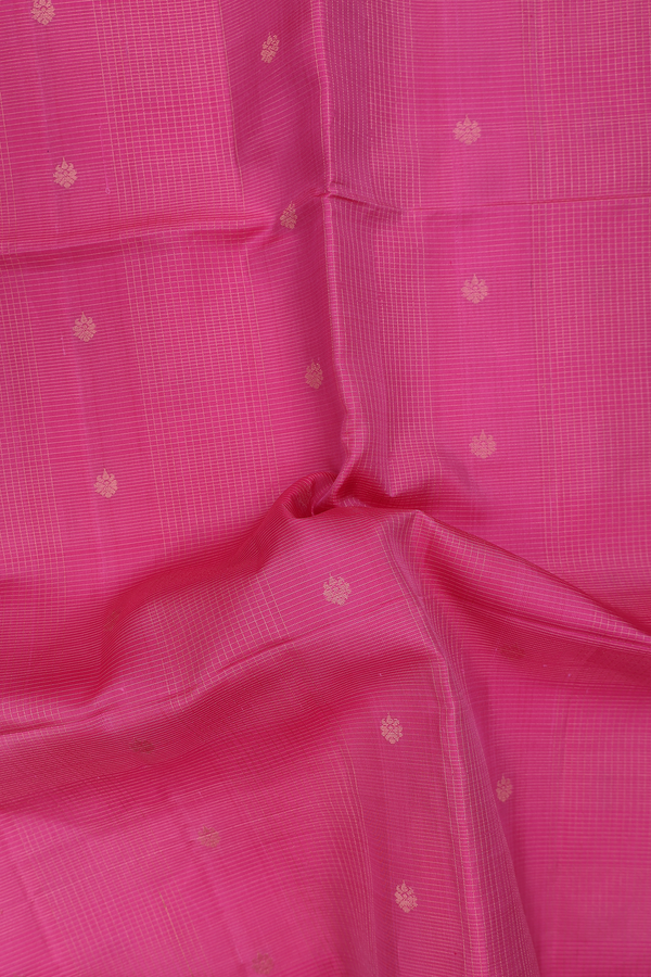Soft Silk Saree In Pink With Stripes Design
