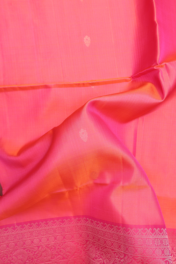 Soft Silk Saree In Pink With Zari Buttas