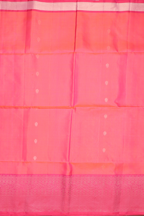 Soft Silk Saree In Pink With Zari Buttas
