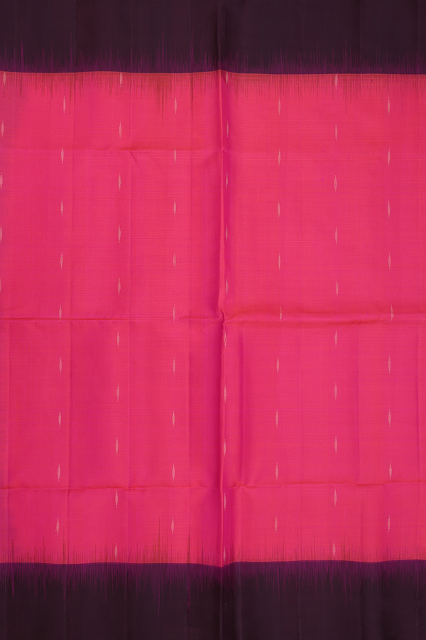 Soft Silk Saree In Pink With Zari Buttas
