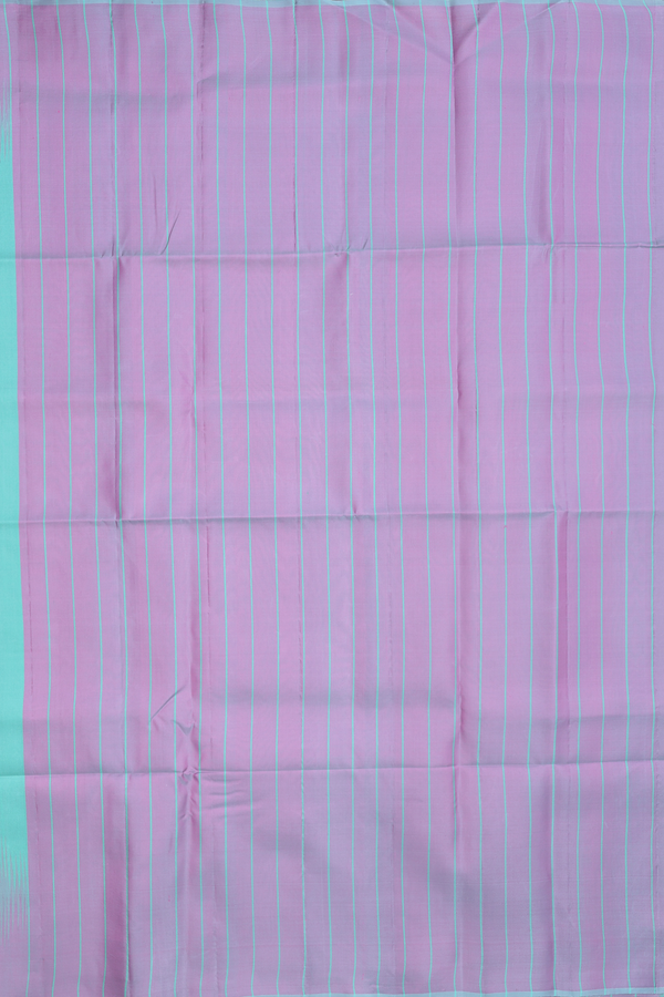 Soft Silk Saree In Plain Mint Green With Contrast Border