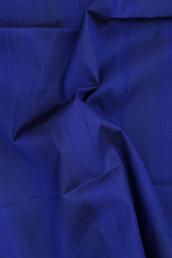 Soft Silk Saree In Plain Oxford Blue With Contrast Pallu