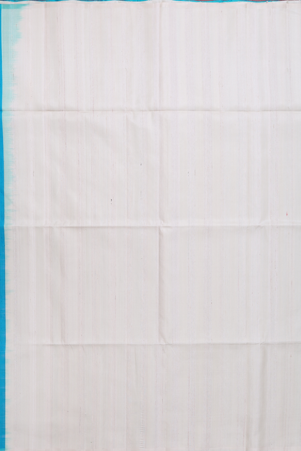 Soft Silk Saree In Plain Peacock Blue With Contrast Pallu
