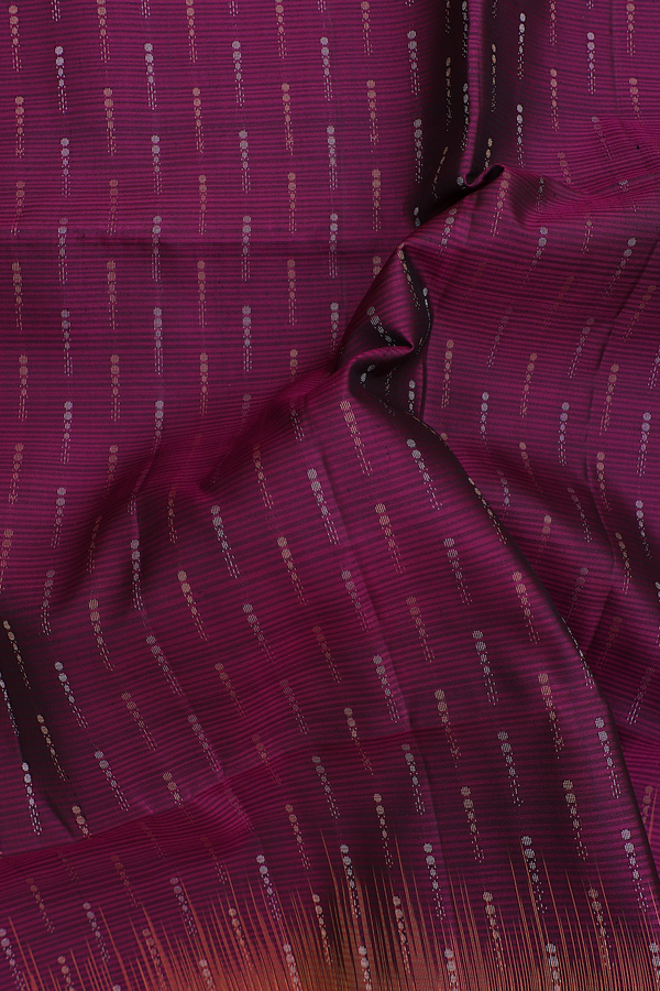Soft Silk Saree In Plum Purple With Allover Design