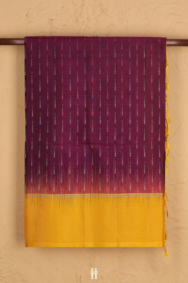 Soft Silk Saree In Plum Purple With Allover Design