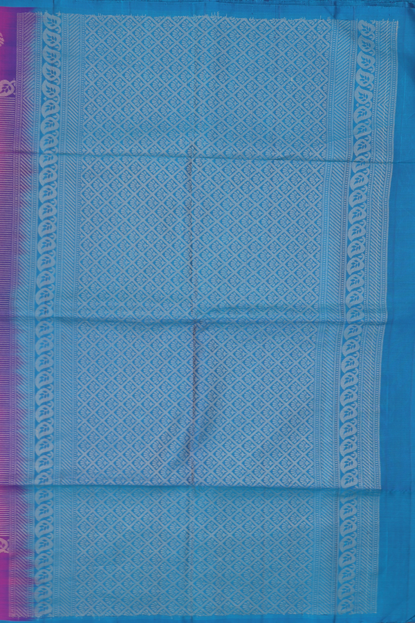 Soft Silk Saree In Plum Purple With Stripes Design