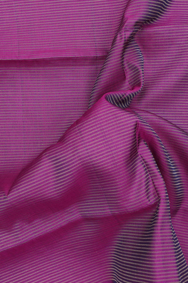 Soft Silk Saree In Plum Purple With Stripes Design