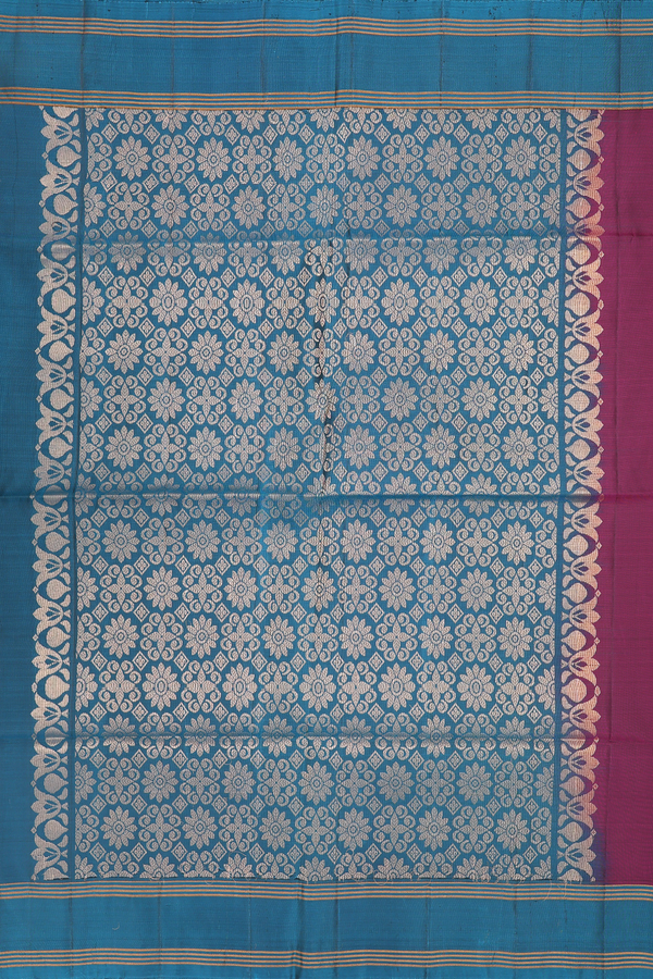 Soft Silk Saree In Plum Purple With Paisley Buttas