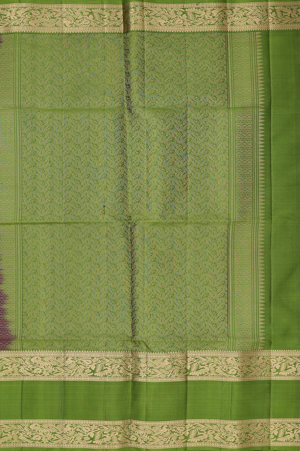 Soft Silk Saree In Plum Purple With Zari Motifs