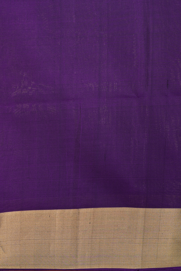 Soft Silk Saree In Plum Purple With Zari Motifs