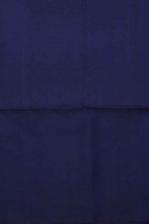 Soft Silk Saree In Prussian Blue With Zari Buttas