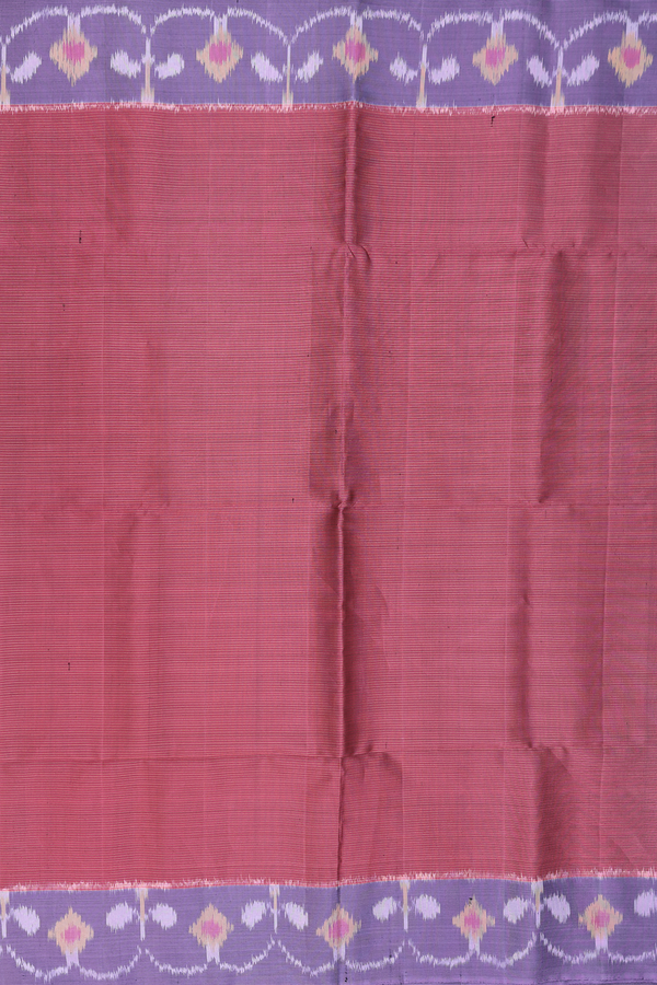 Soft Silk Saree In Punch Pink With Stripes Design
