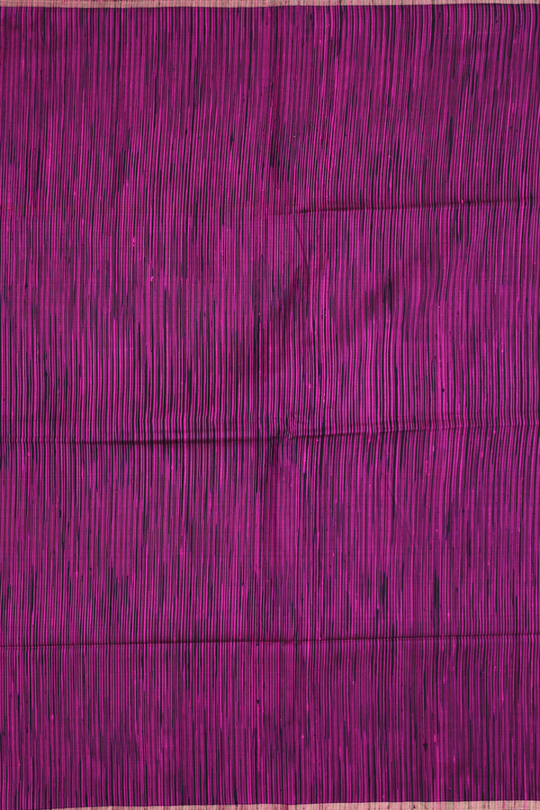 Soft Silk Saree In Purple And Black With Stripes Design
