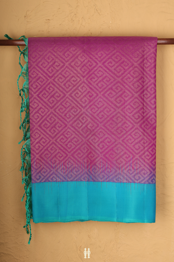 Soft Silk Saree In Purple With Brocade Design