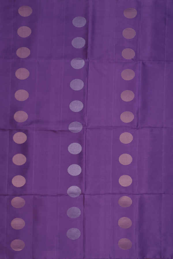 Soft Silk Saree In Purple With Circle Motifs