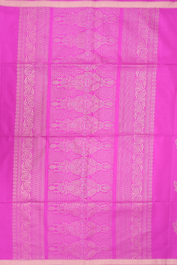 Soft Silk Saree In Purple With Peacock Motifs
