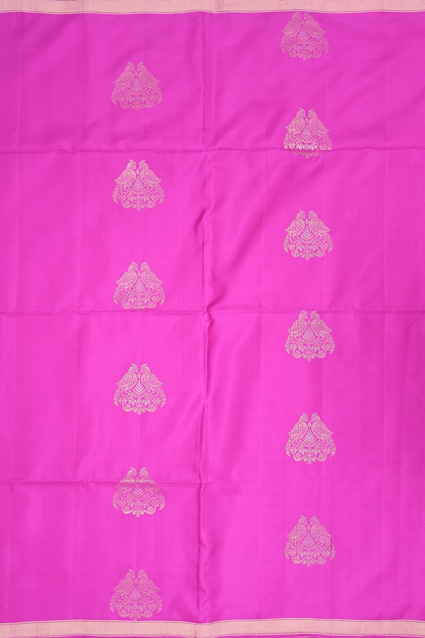 Soft Silk Saree In Purple With Peacock Motifs