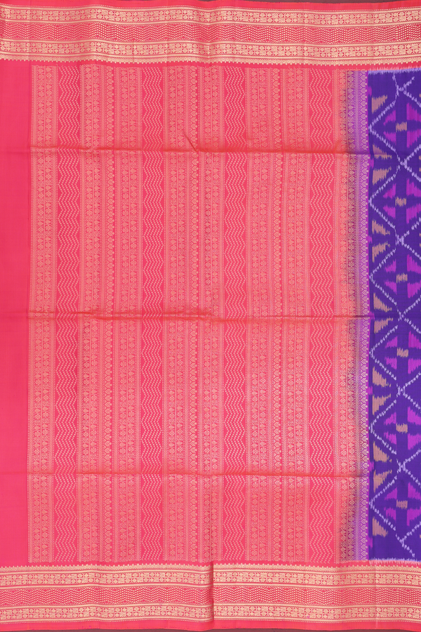Soft Silk Saree In Purple With Printed Design