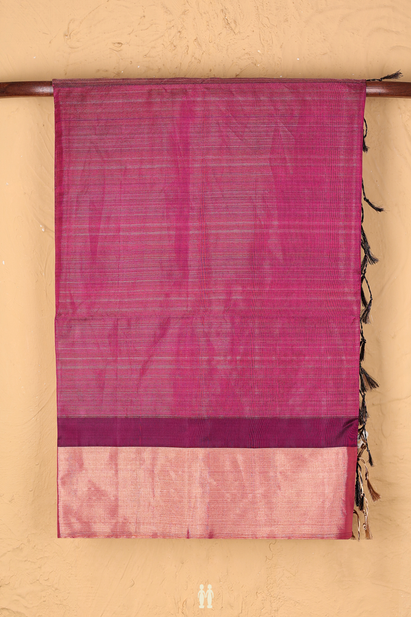 Soft Silk Saree In Purple With Stripes Design