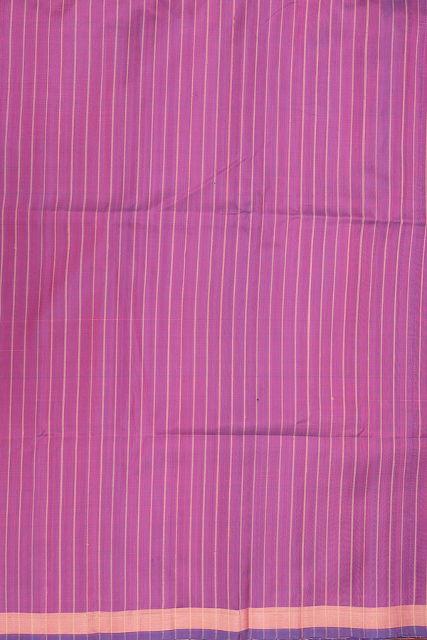 Soft Silk Saree In Purple With Stripes Design