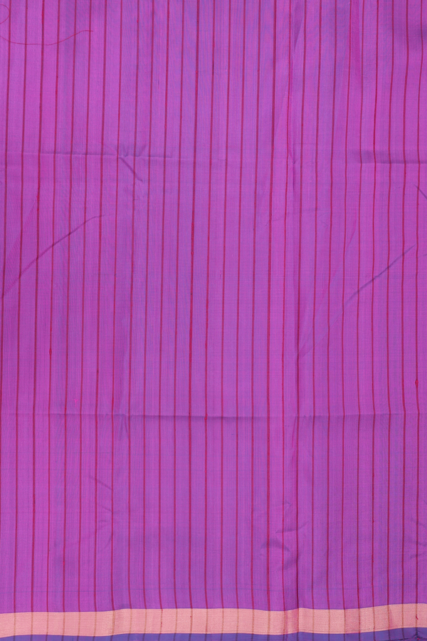 Soft Silk Saree In Purple With Stripes Design