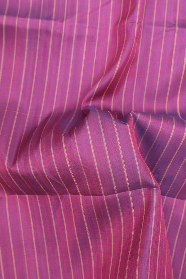 Soft Silk Saree In Purple With Stripes Design