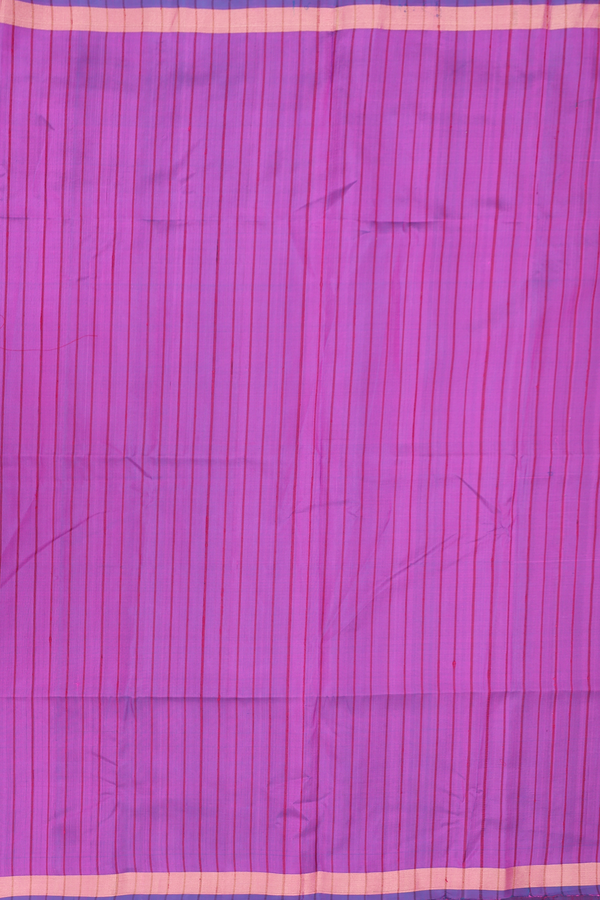 Soft Silk Saree In Purple With Stripes Design