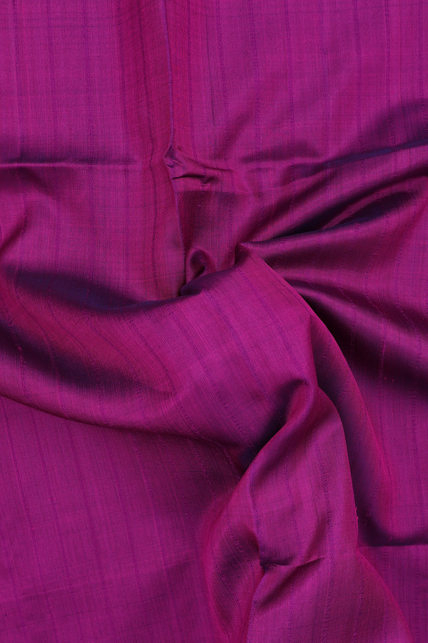 Soft Silk Saree In Purple With Self Stripes Design