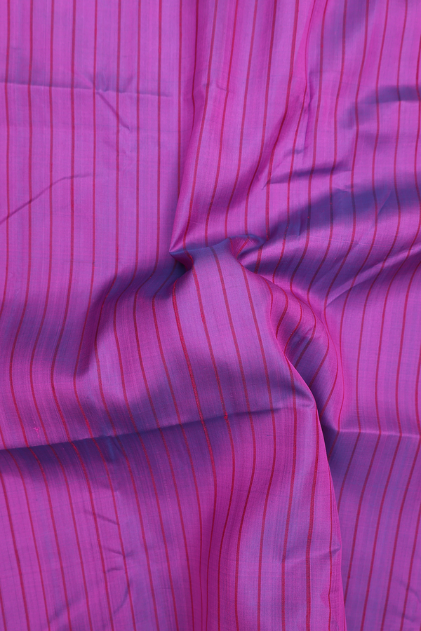 Soft Silk Saree In Purple With Stripes Design